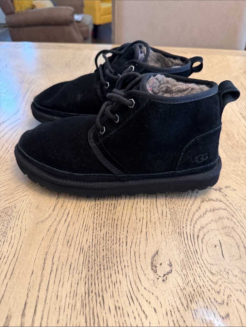 UGG Women's Black Suede Lace-Up Ankle Boots